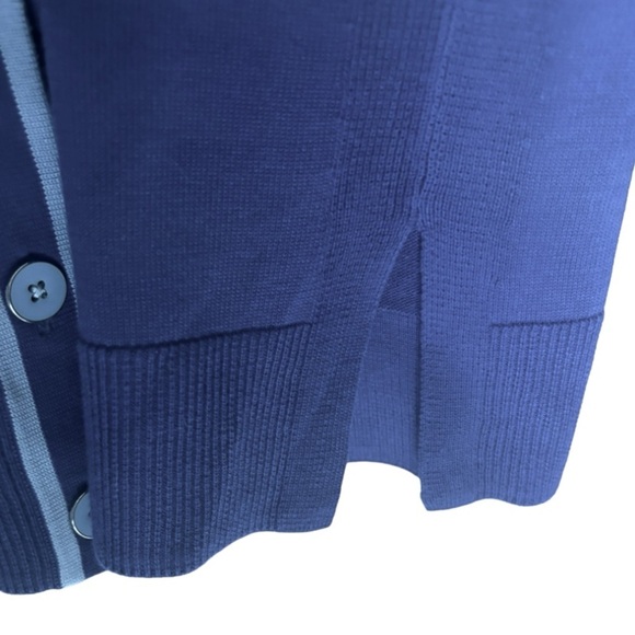 NEW Talbots Royal Blue Cardigan Sweater Size Medium V Neck Button Front - Picture 10 of 10
